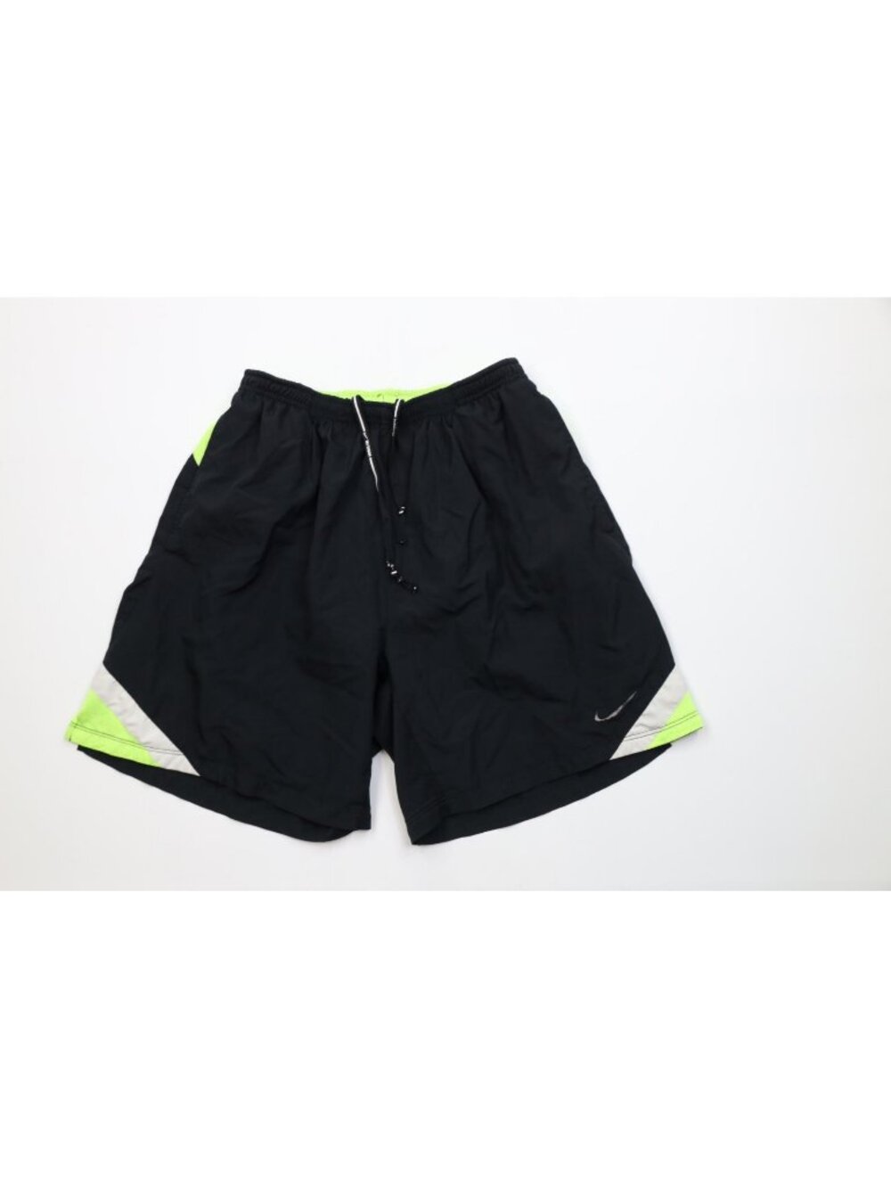 Vintage Y2K Nike Mens Medium Travis Scott Mini Swoosh Lined Running Shorts Black